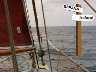 Signpost to Spain (50 degrees North, 10 degrees West)
